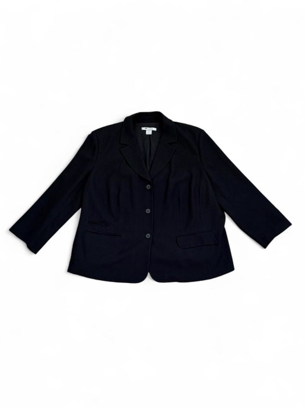 NY Collection Black Women's Classic Notched Blazer